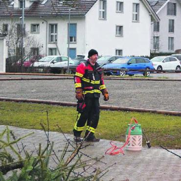 Brennen nur noch zur Demonstration - Anders als in den vergangenen Jahren brannten am letzten Samstag in Zufikon Christbäume nur noch als Warnung. Bild: rwi