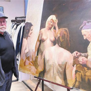 «Aktmalerei ist die schönste Art» - Christoph R. Aerni stellte seine Kunst schon in Weltstädten wie New York oder Monte Carlo aus – nun sind seine Werke in Wohlen zu bestaunen.