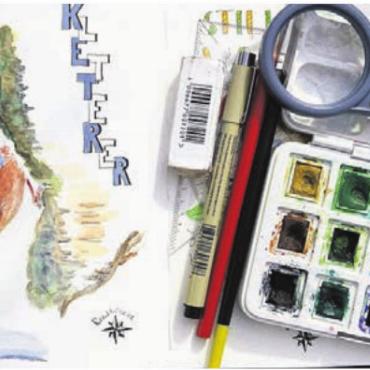 Natur im Notizbuch - In einem Journal werden Naturbeobachtungen kreativ festgehalten. Bild: zg