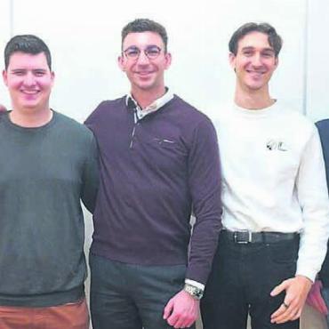 GV der Jungfreisinnigen - Der neue Vorstand (von links nach rechts): Lea Baur, Sascha Mordasini, Rico Köchli, Oliver Meyer, David Mühlebach, Bild: zg