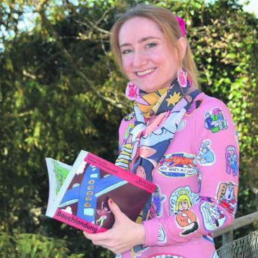 Schwere Kost, bunt serviert - In «Bauchlandung» verarbeitet die Künstlerin Wanda Dufner ihre eigenen Erfahrungen und erzählt die Geschichte der 17-jährigen Noemi. Diese ist schwanger und muss sich, neben ihren eigenen Ängsten, mit zahlreichen Vorwürfen aus der Gesellschaft auseinandersetzen. Bild: Sabrina Salm