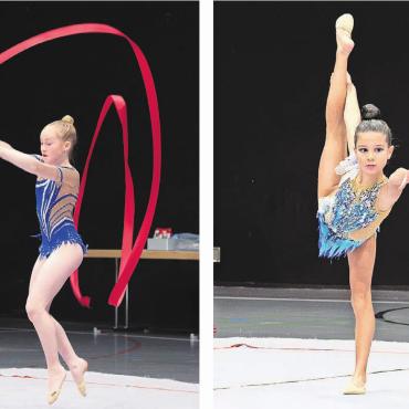 Grazie, Anmut und ganz viel Spass - Rhythmische Gymnastik verkörpert Kunst in gleichem Masse wie Sport und zeichnet sich durch Eleganz, Beweglichkeit und Anmut aus. Die Mitglieder der Rhythmischen Gymnastik Mutschellen sowie zig internationale Teilnehmerinnen zeigen ihr Können am Adventscup in Widen. Bilder: Olga Dietiker