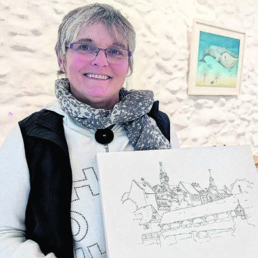 Mit dem Bleistift in die Welt - Im Verlauf der Jahrzehnte hat Susanne Brem schon unzählige Motive verewigt. Aber wohl nichts anderes so oft wie das malerische Städtchen, von dem aus sie wirkt. Bild: Marco Huwyler
