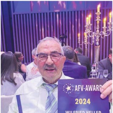 Das Freiamt räumt ab - Wilfried «Shorty» Heller ist seit 60 Jahren beim FC Muri. Der Platzwart erhielt den AFV-Award. Bilder: zg