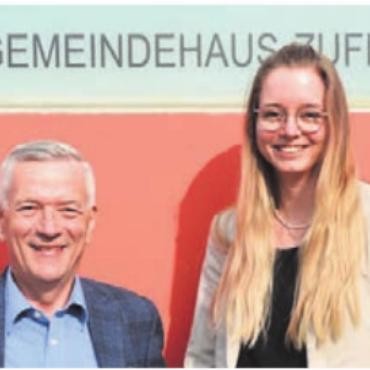 Zufrieden trotz Minus - Gemeindeammann Daniel Stark und Leiterin Finanzen Viola Staubli. Bild: rwi