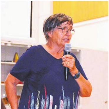 Zwischen Sternenstaub und Glauben - Referentin Kathrin Altwegg. Bild: sab