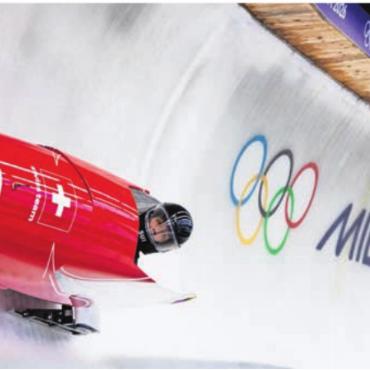 Vielversprechender Start - Melanie Hasler beim Monobob-Training an den Olympischen Spielen. In den ersten beiden Läufen konnte sie überzeugen. Bild: Freshfocus