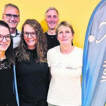 Viel Investment in die Zukunft - Sie setzten sich für den Volleyballsport ein (v. l.): Manuela Busiger, Nik Bamert, Stefanie Brunner, Thomas Angst, Silvia Müller. Bild: zg