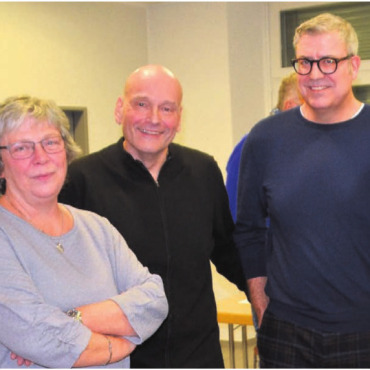 Kandidat fürs Präsidium gefunden - Aktuarin Natalie Hagenbuch, Präsident Roger Cbe, Präsidiumskandidat Christian Vuithier und Kassier Marco Widmer (von links) vom Gewerbeverein Kelleramt. Bild: Thomas Stöckli