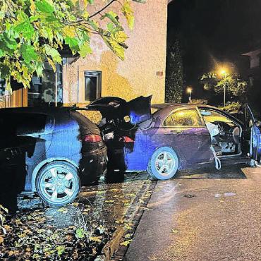 Totalschaden auf dem Heimweg - Der Honda erlitt beim Selbstunfall einen Totalschaden. Bild: pd