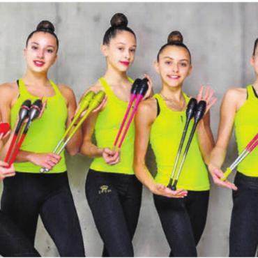 Wettkampf und Showeinlagen - Der Verein Rhythmische Gymnastik Mutschellen freut sich auf viele Besucherinnen und Besucher am 3. internationalen Advents-Cup. Bild: zg