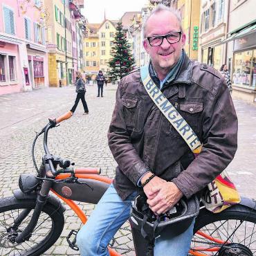 Wirtschaft und Jugend - Ralph Nikolaiski freut sich auf seine Aufgaben und Herausforderungen im nächsten Jahr. Neben der Palettenmesse will der Citymanager eine Berufsschau für Lehrlingsaspiranten lancieren. Bilder: Marco Huwyler