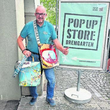Pop-up mit Verzögerung - Citymanager Ralph Nikolaiski freut sich, dass es bald mit der zweiten Auflage seines Bremgarter Pop-up-Modells losgehen kann. 
Bild: Archiv