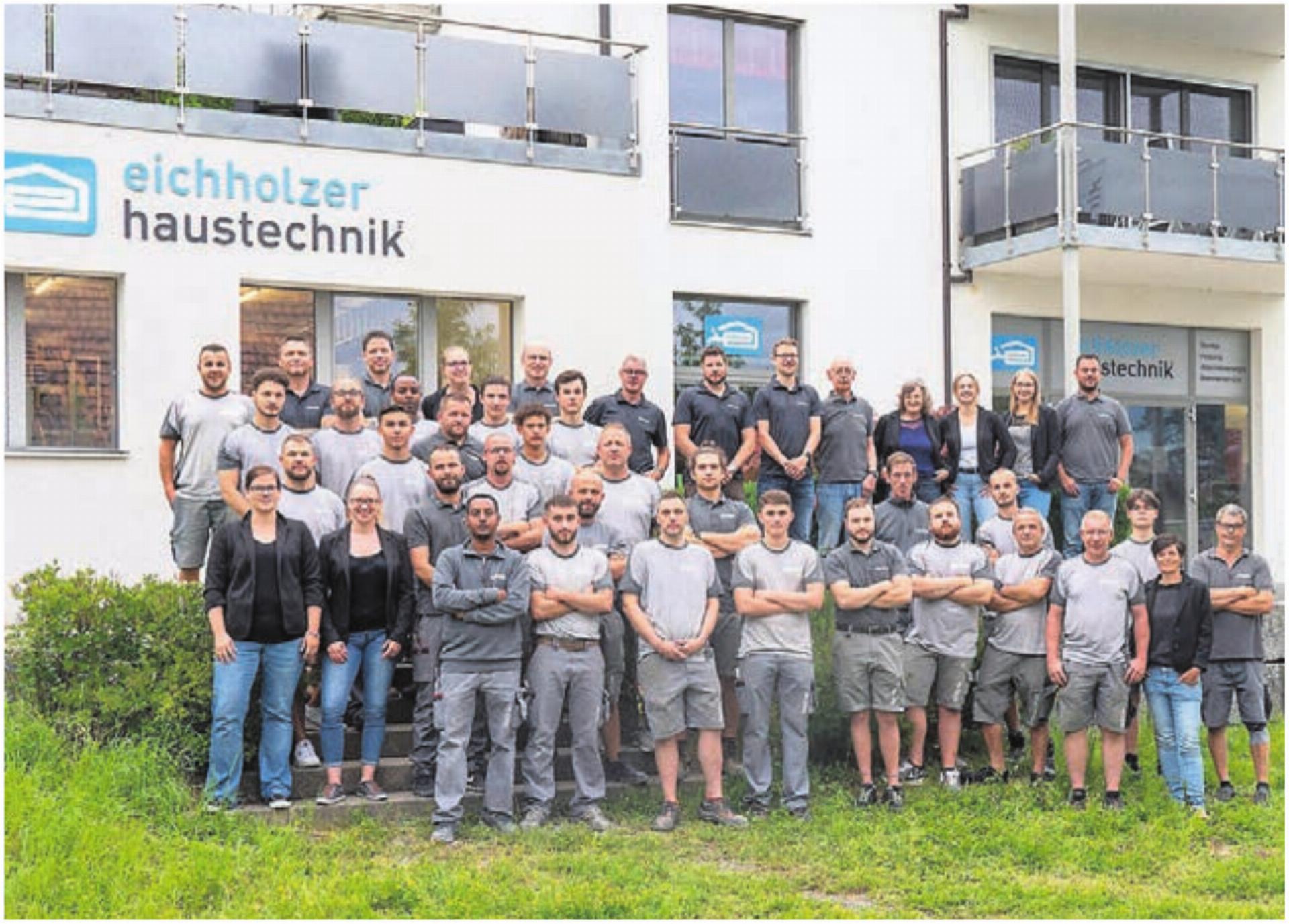 Die Eichholzer Haustechnik AG verfügt über ein starkes Team. Bild: wam