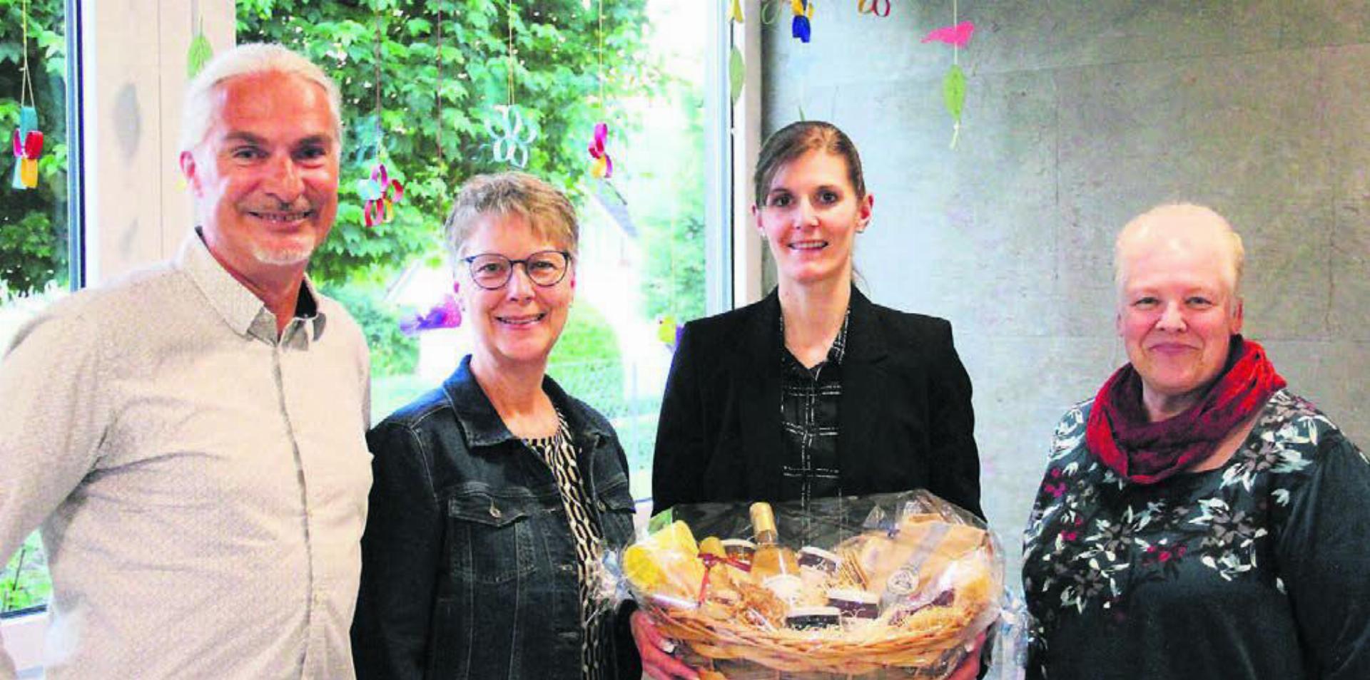Sie prägten die GV (von links): Präsident Patrick Fischer, die stellvertretende Geschäftsleiterin Marianne Marti, Referentin Irène Koch und Geschäftsleiterin Cornelia Mächler. Bild: zg
