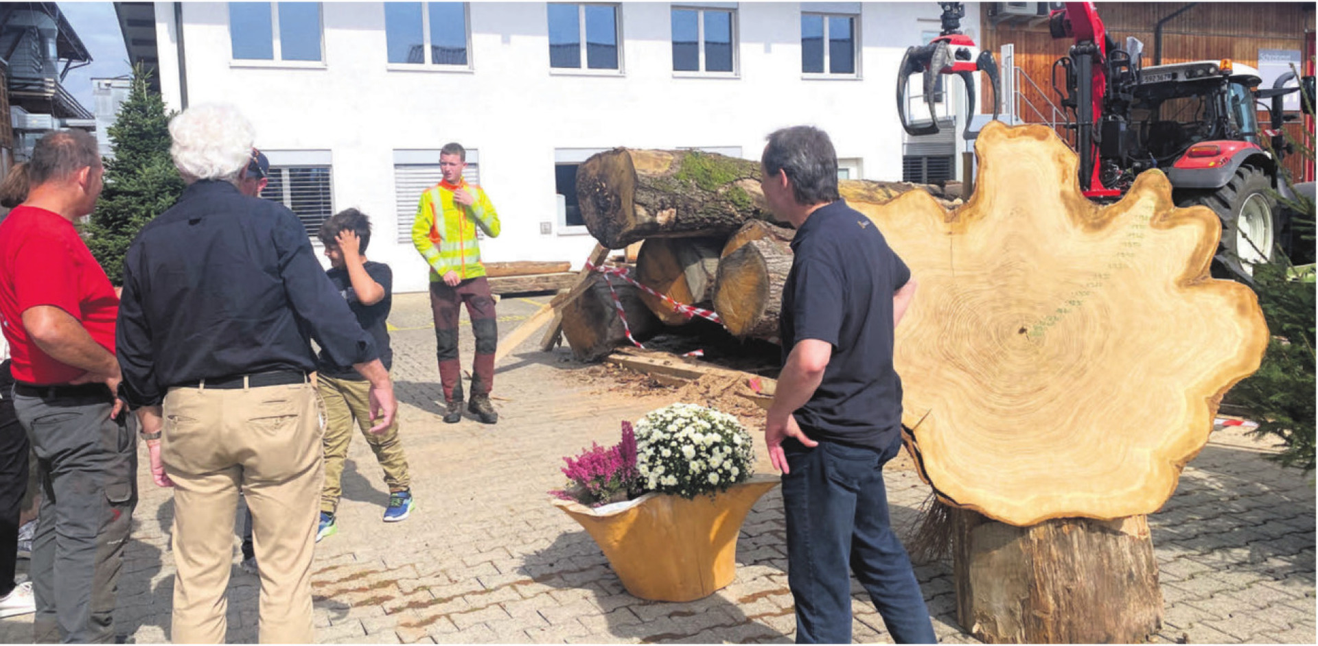 Wie es nach dem Baumfällen mit dem geernteten Holz weitergeht, ist von vielen Faktoren abhängig. Experten erzählten in Bremgarten von ihrer Arbeit. Bild: Samuel Seiler - Das Bild wird blockiert. – Möglicherweise durch einen aktiven Adblocker.