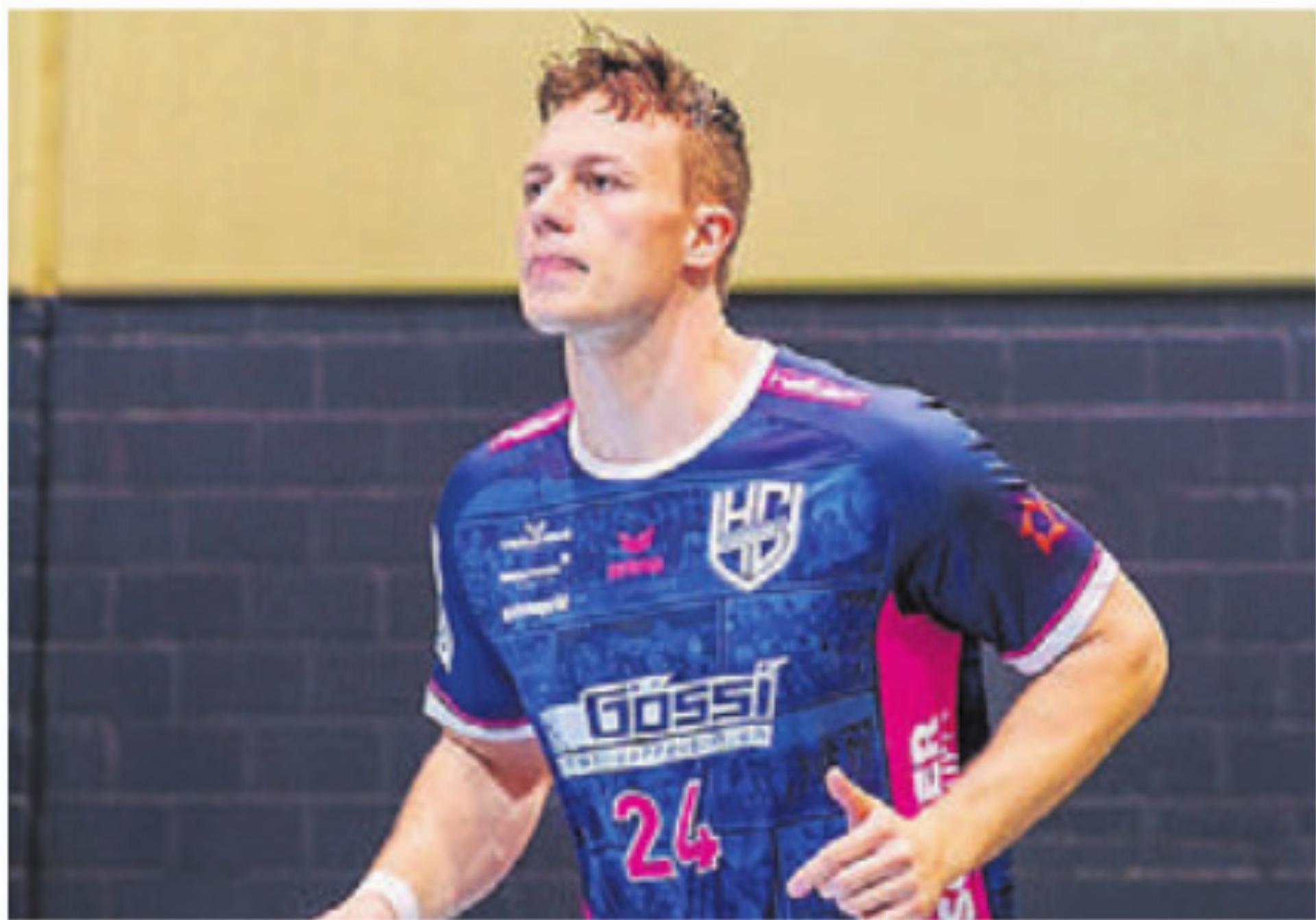 Marc Bader im Trikot des HC Kriens-Luzern. Bild: Richi Brandenberger - Das Bild wird blockiert. – Möglicherweise durch einen aktiven Adblocker.