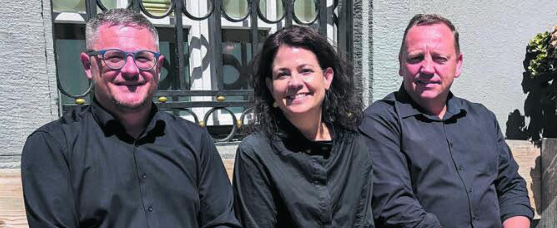 Daniel Sommerhalder, Claudia Bamert und Stephan Troxler (v. l.) wollen im Stadtrats-Gremium verbleiben. Troxler kandidiert für den Ammann-Posten. Bild: huy