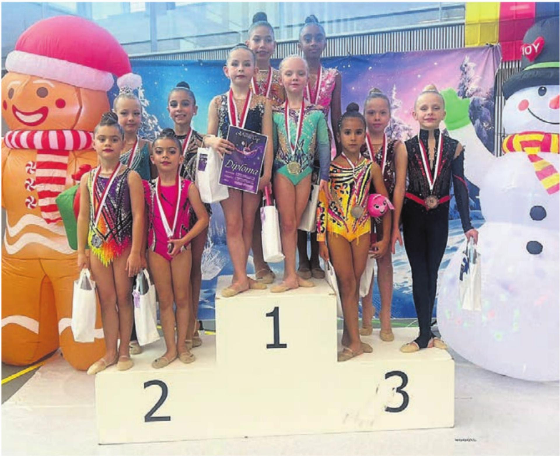 Total wurden am Adventscup 150 Medaillen in 43 Kategorien vergeben. Davon haben die Mädchen von RG Mutschellen 35 (8 Gold, 17 Silber, 10 Bronze) gewonnen. - Das Bild wird blockiert. – Möglicherweise durch einen aktiven Adblocker.