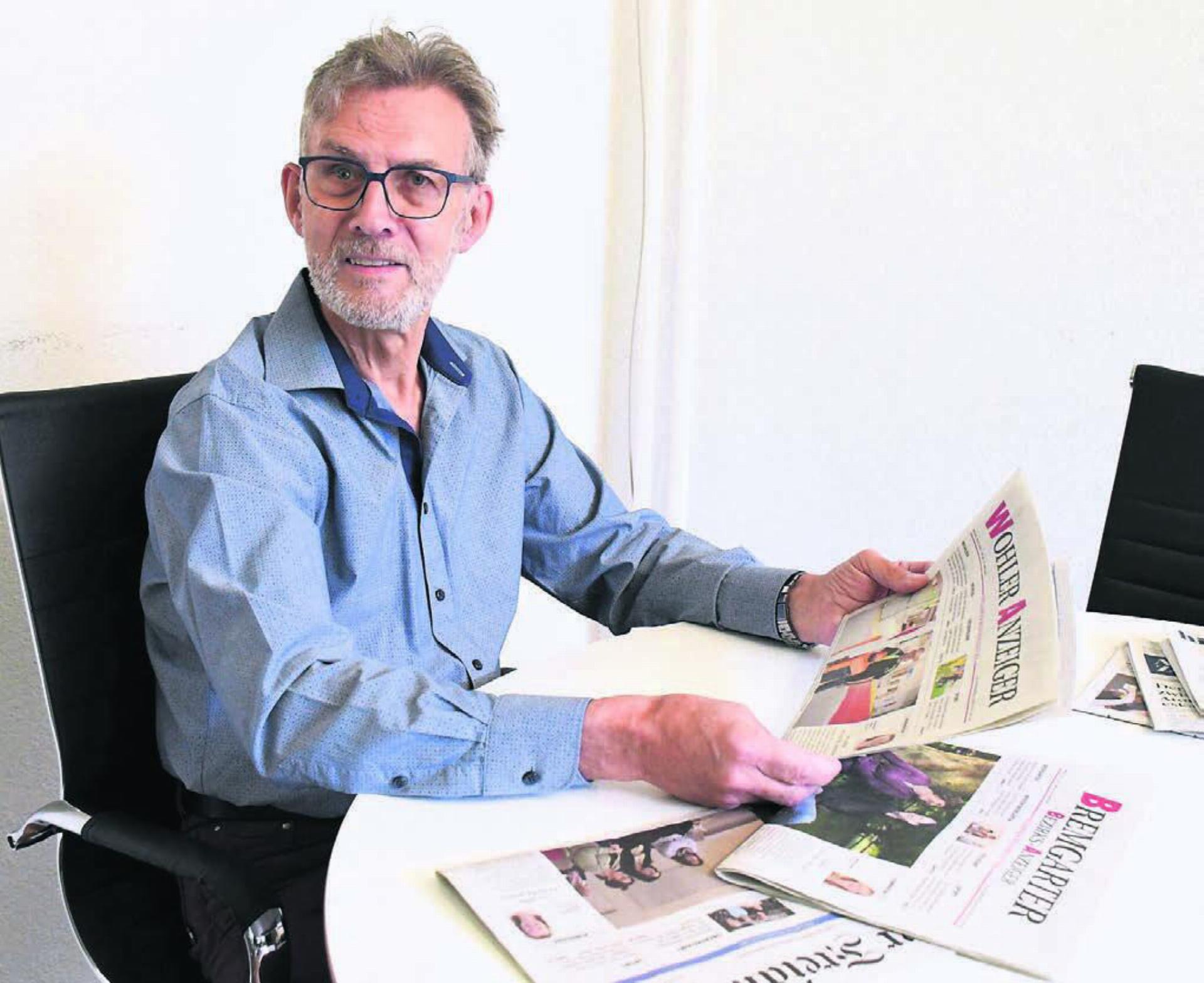 Christof Nietlispach nimmt Abschied vom Präsidium Schweizer Medien, er ist Verwaltungsrats-Präsident der Freiämter Regionalzeitungen AG. «Und ich war 24 Jahre mit grosser Freude Verleger dieser Zeitung», sagt er. Bild: Daniel Marti