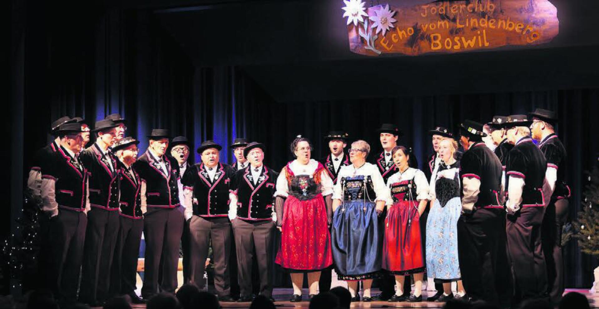 Der gastgebende Jodlerklub Boswil sorgte mit warmen, harmonischen Jodlerklängen sofort für eine heimelige Atmosphäre. Bilder: mm - Das Bild wird blockiert. – Möglicherweise durch einen aktiven Adblocker.