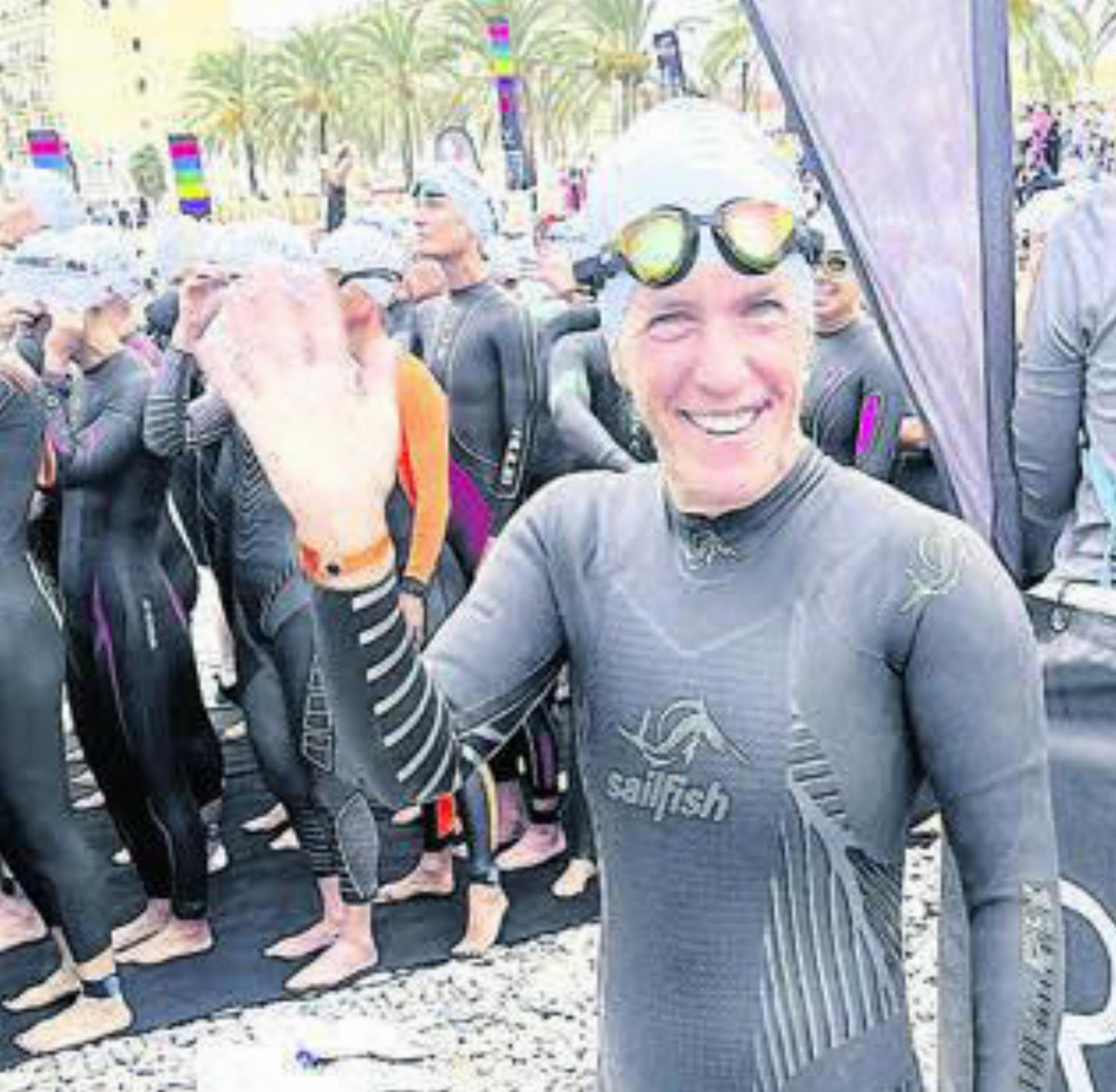 Überzeugt auch mit 48 Jahren am Triathlon: Cécile Treier. Bild: Archiv