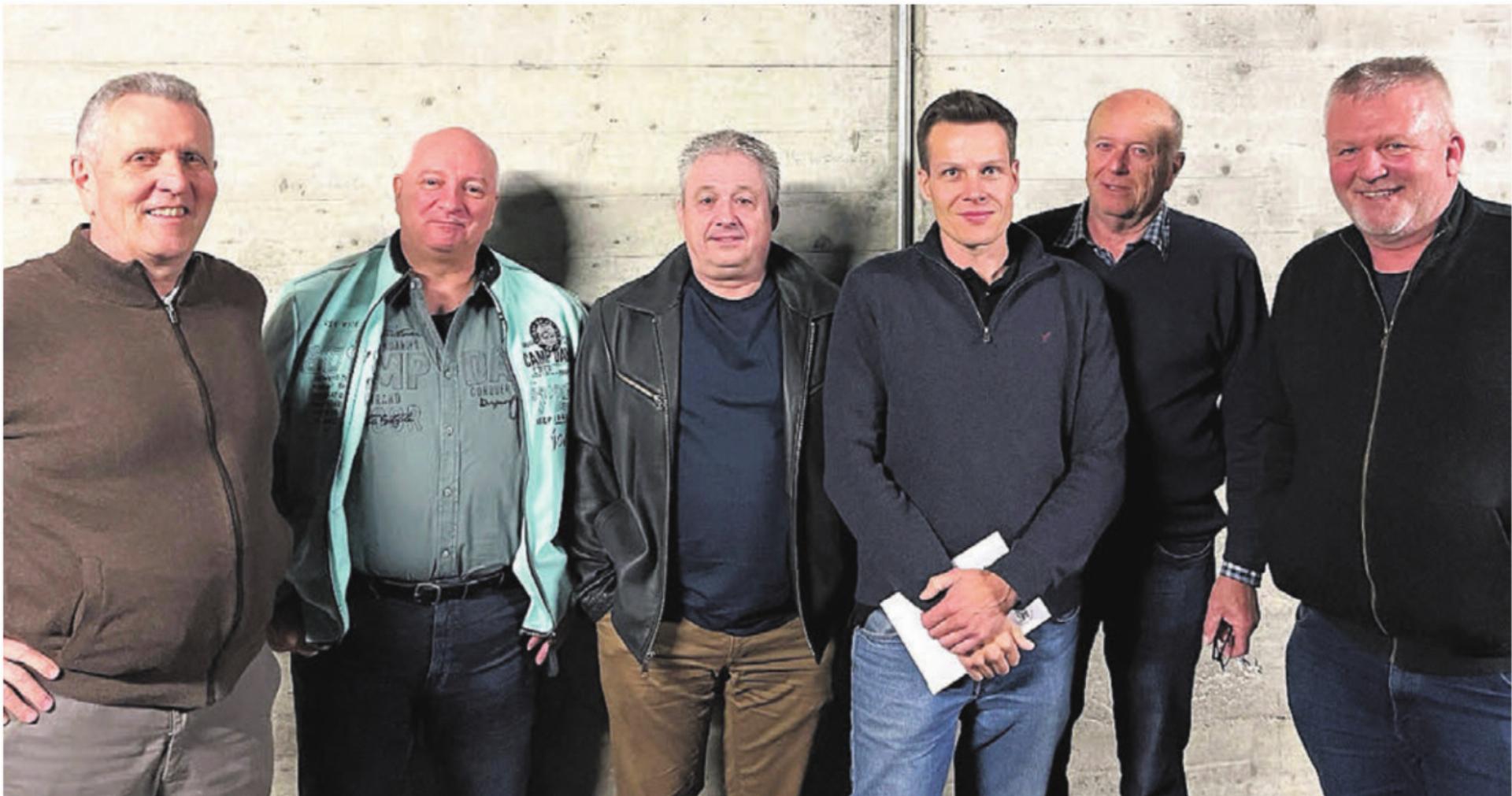 Schauen auf ein erfolgreiches Schützenjahr zurück: Hanspeter Wittwer, Clemens Mullis, Heinz Huggel, Christian Brigger, Roger Martin, Silvio Beyli (von links). Bild: zg - Das Bild wird blockiert. – Möglicherweise durch einen aktiven Adblocker.