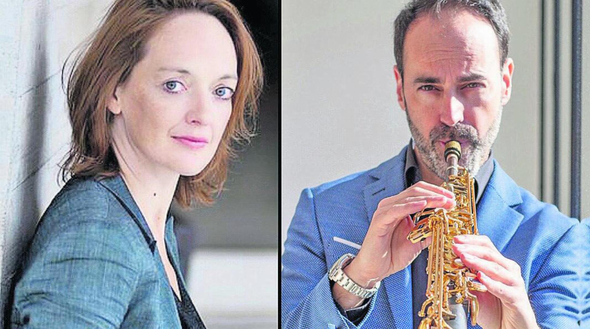 Claire Pasquier am Flügel und Peter Lenzin am Saxofon überzeugen als Duo «Not Absolutely Classical». Bild: zg