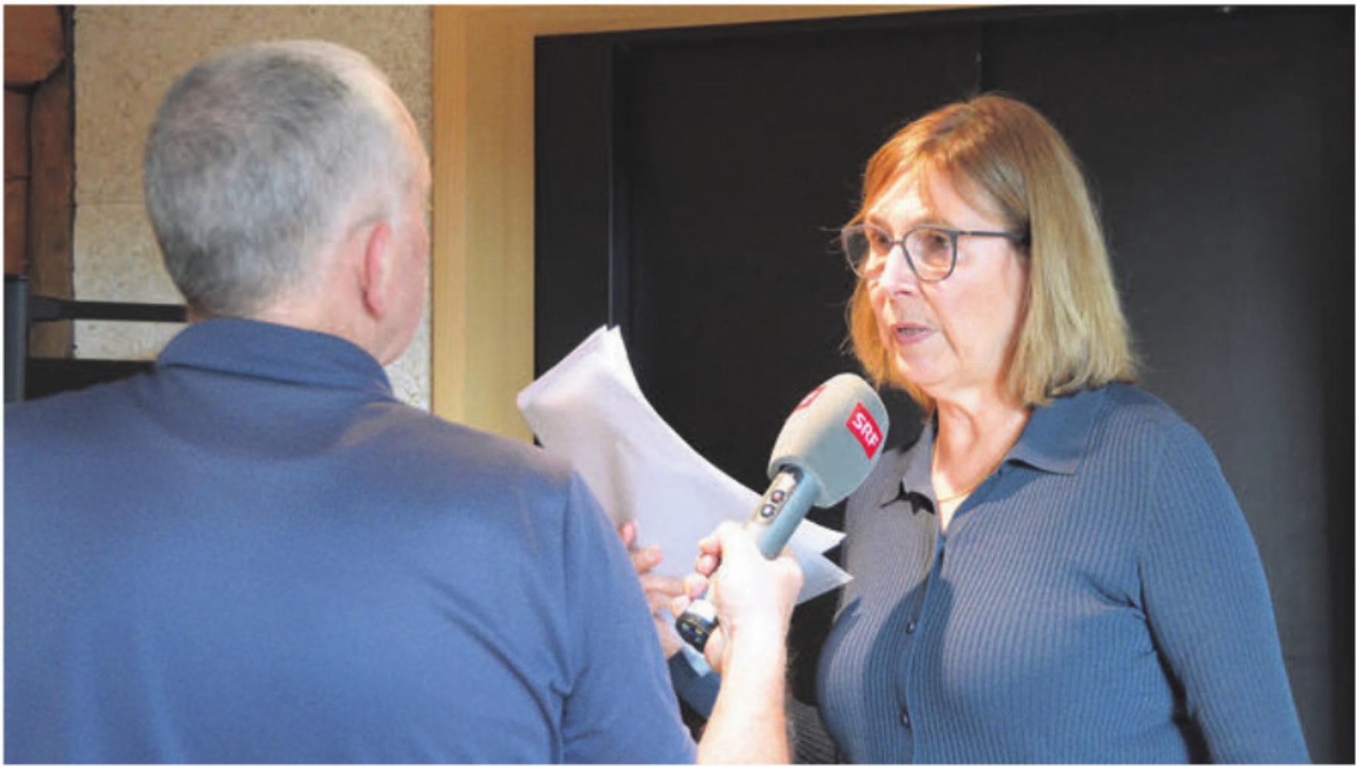 Irene Näf, Co-Präsidentin des Stiftungsrates, gibt Auskunft. Die künftige Zusammenarbeit mit Murikultur ist eine der grossen Neuerungen. Bild: ake - Das Bild wird blockiert. – Möglicherweise durch einen aktiven Adblocker.