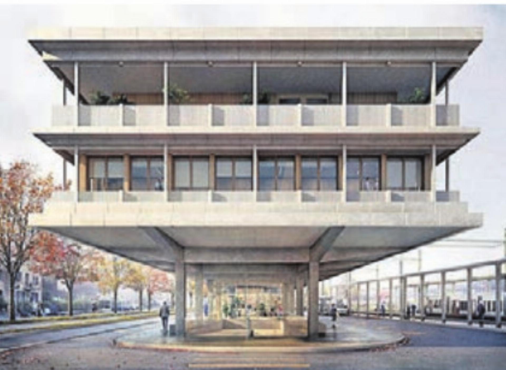 Beim Bahnhofsprojekt in Bremgarten wird es nun konkret. Bild: Visualisierung - Das Bild wird blockiert. – Möglicherweise durch einen aktiven Adblocker.