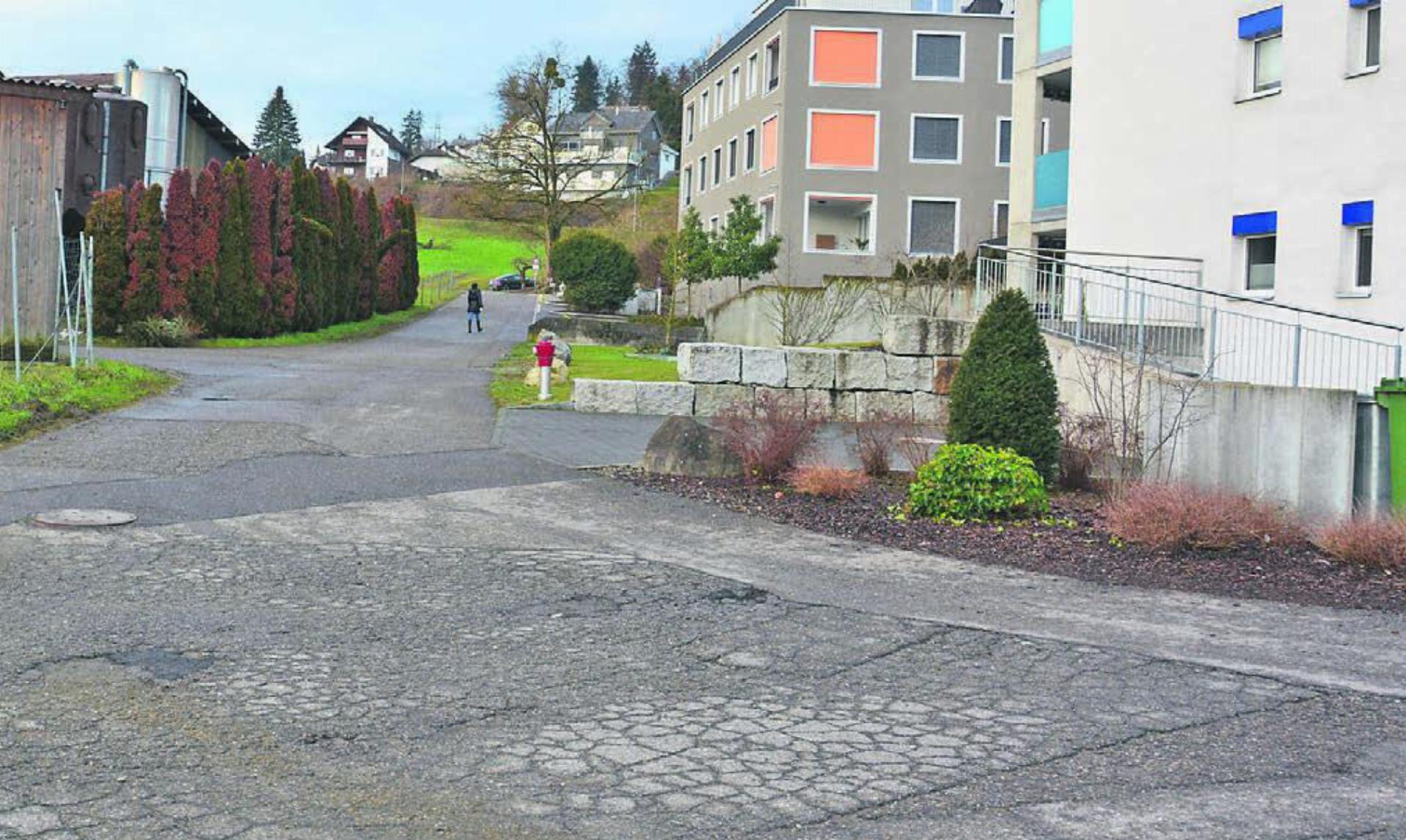 Der Sanierungsbedarf am Belag an der Werdstrasse/Hausmatten ist unbestritten. Bild: Archiv