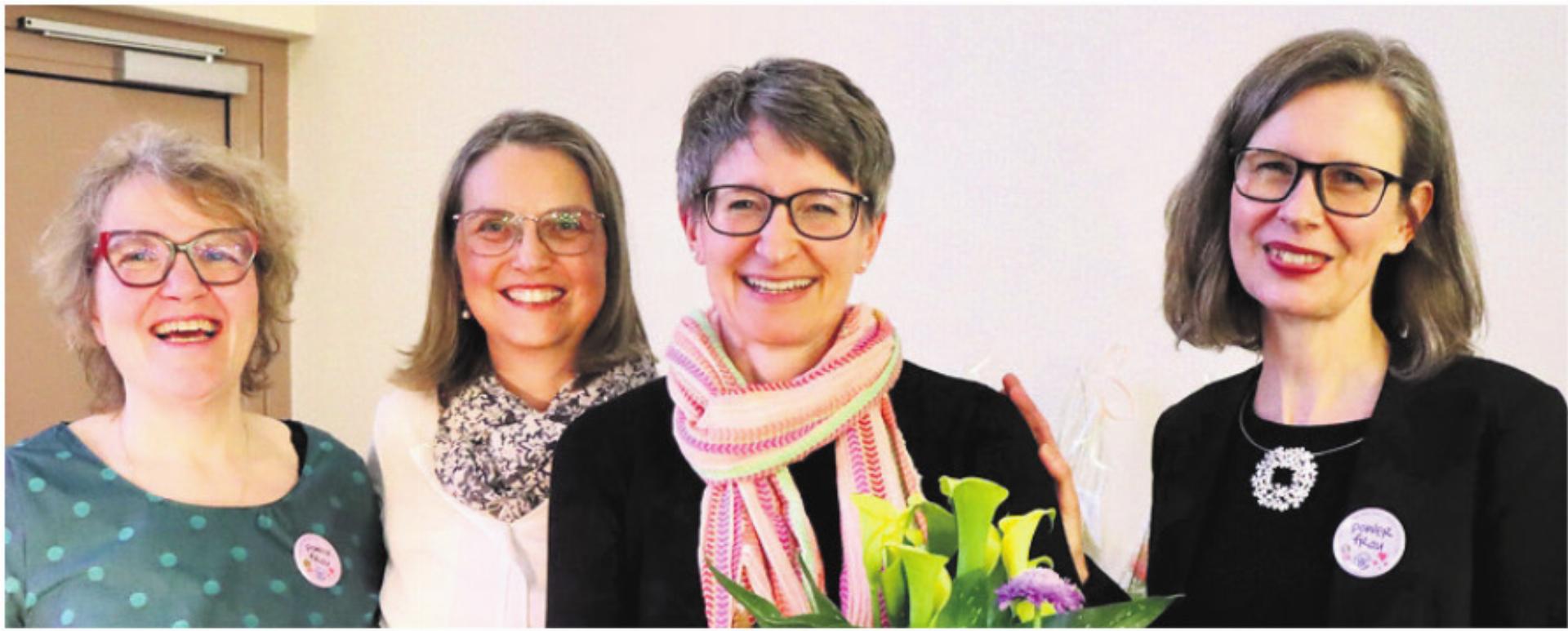 Das Leitungsteam der Frauengemeinschaft Rudolfstetten führt seine Aufgabe mit viel Freude aus: (v. l.) Cécile Hanhart, Zita Imhof, Patricia Keller (neu), Susanne Nabholz. Bild zg: - Das Bild wird blockiert. – Möglicherweise durch einen aktiven Adblocker.