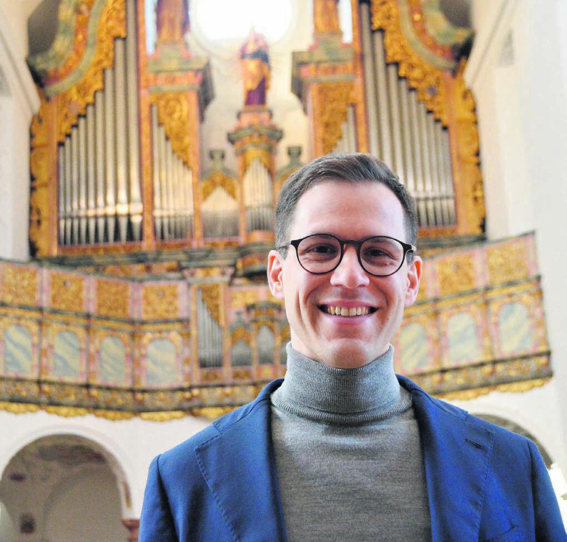 Die historischen Instrumente in der Klosterkirche in Szene setzen – das kann Christoph Anzböck als Leiter von «Musik in der Klosterkirche». Bild: Annemarie Keusch