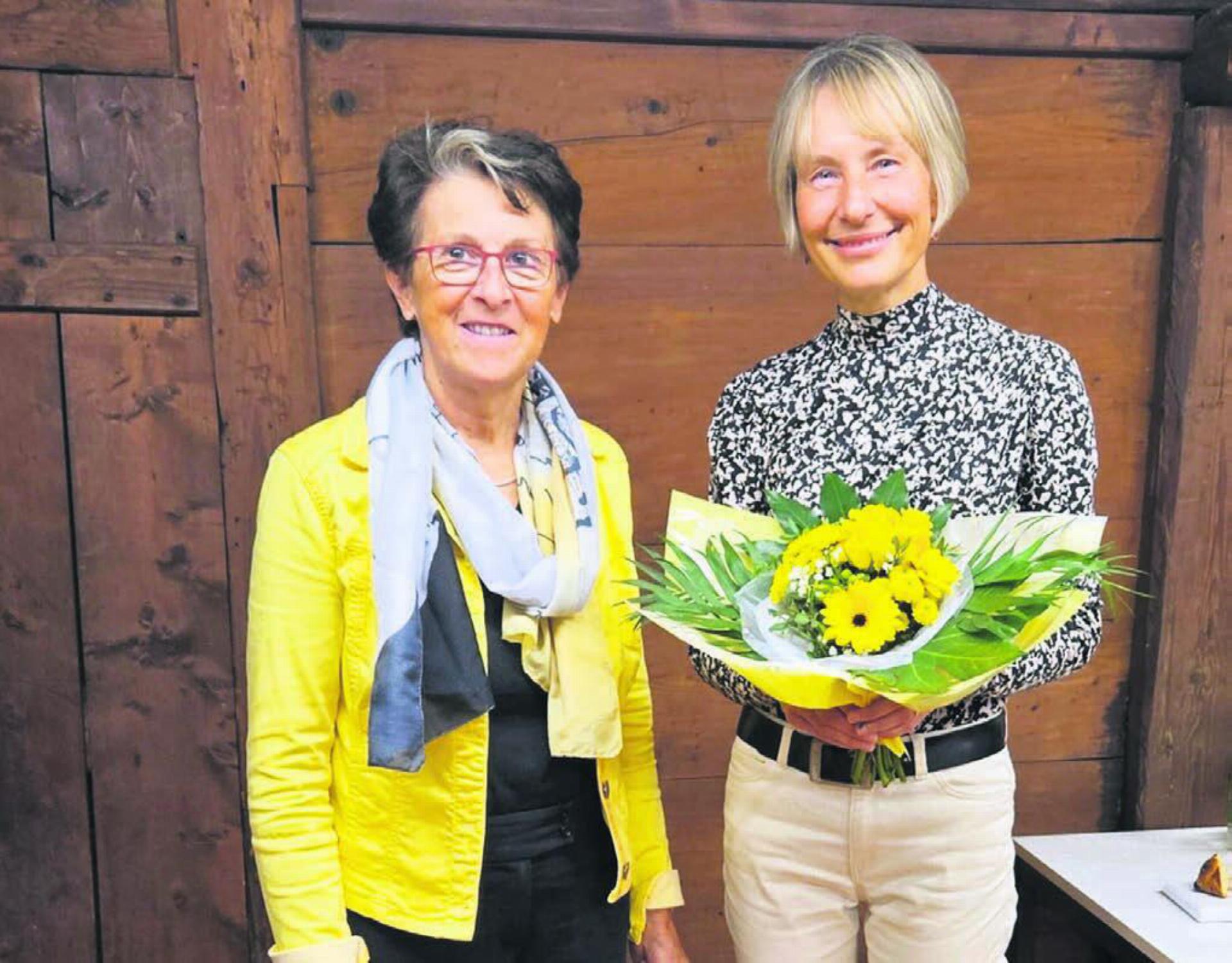 Ein Frauenduo, das sich auf die Zukunft freut: Präsidentin Rosmarie Groux (links) und Elisabeth Graf Pannatier, neue Geschäftsführerin. Bild: zg