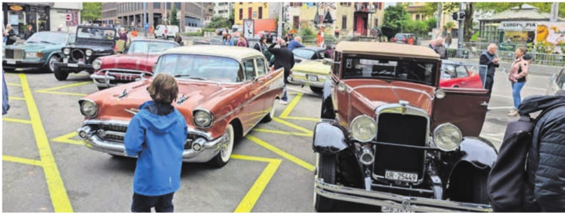 Der Obertorplatz wird auch heuer wieder Ausgangspunkt von Oldtimerfahrten. Bild: huy - Das Bild wird blockiert. – Möglicherweise durch einen aktiven Adblocker.