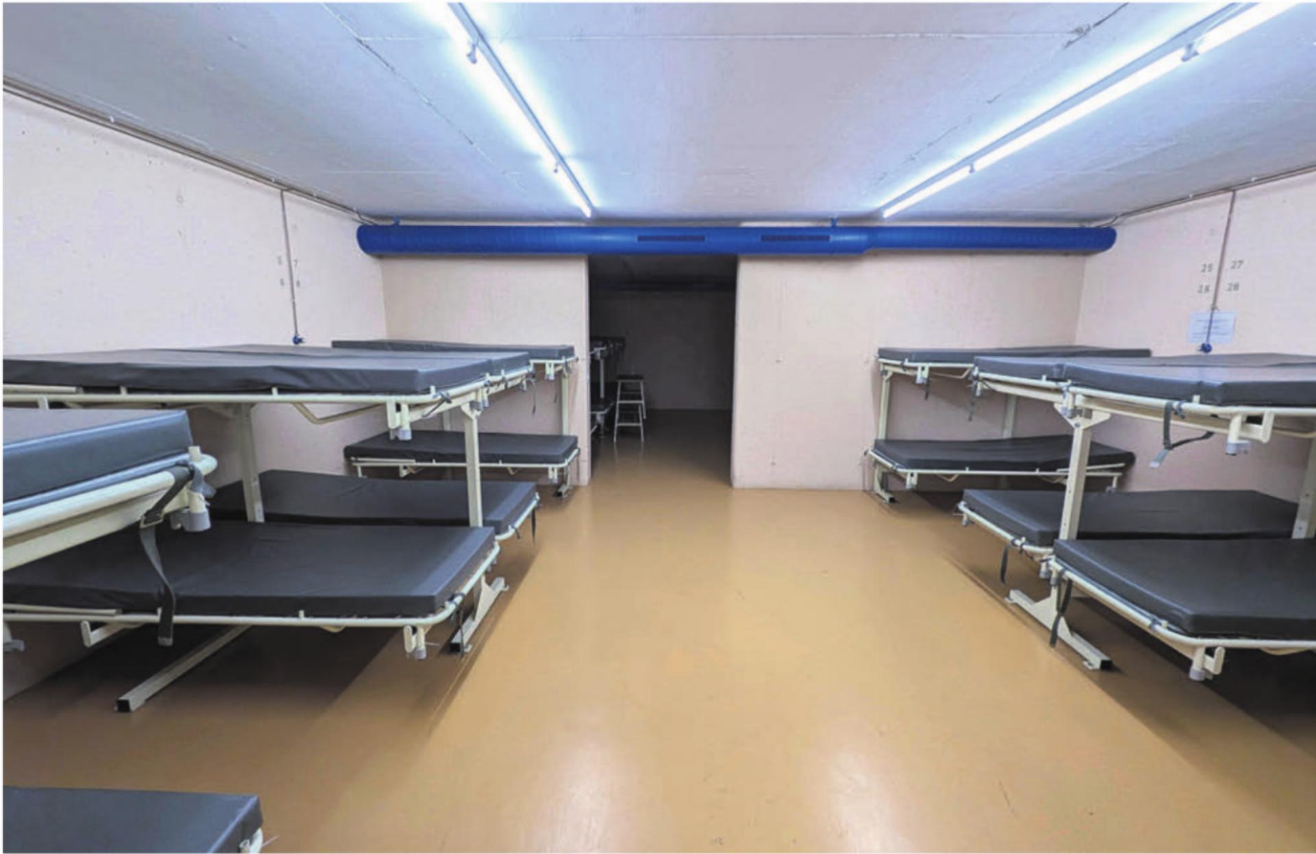 In diesen Bunkerräumen unterhalb des Alterszentrums werden in diesen Tagen wieder Menschen hausen. Bild: Archiv/huy - Das Bild wird blockiert. – Möglicherweise durch einen aktiven Adblocker.