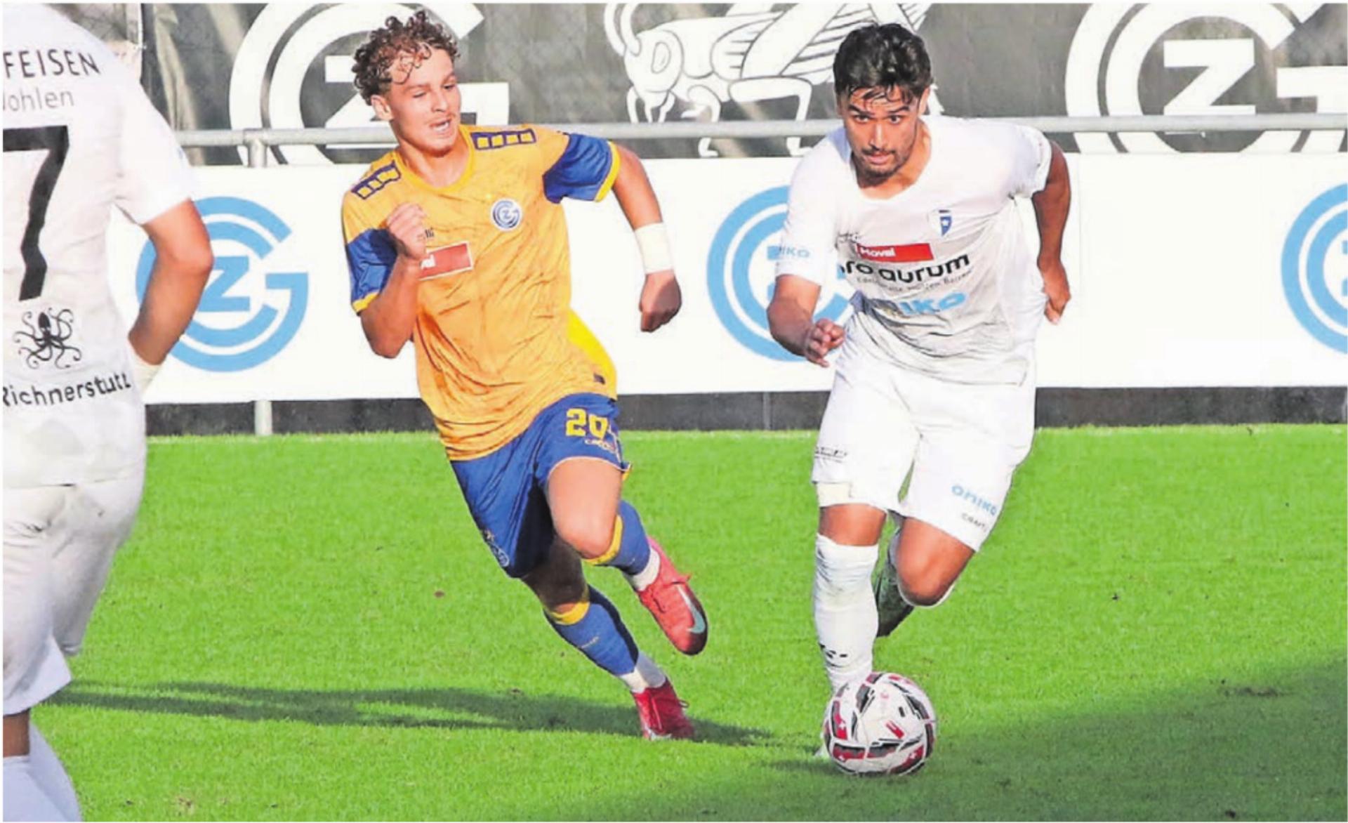 Gibt weiter Vollgas für den FC Wohlen: Bijan Dalvand (rechts). Bild: Archiv/jl - Das Bild wird blockiert. – Möglicherweise durch einen aktiven Adblocker.