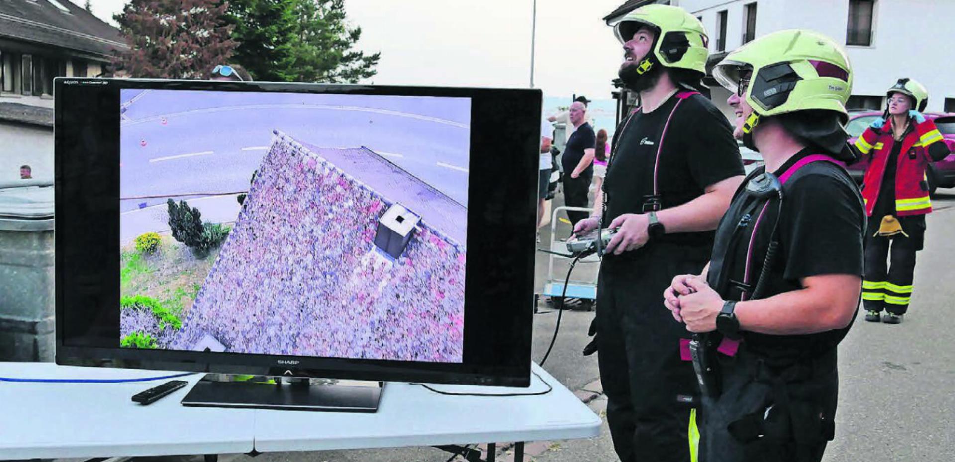 Der Drohneneinsatz wurde in Oberwil-Lieli getestet. Bilder: Stefan Treier - Das Bild wird blockiert. – Möglicherweise durch einen aktiven Adblocker.