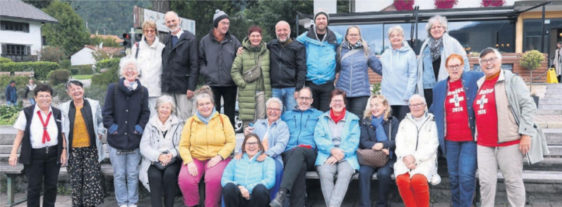 Gruppenbild des Lunkhofer Kirchenchors auf seiner zweitägigen Reise. Bild: zg