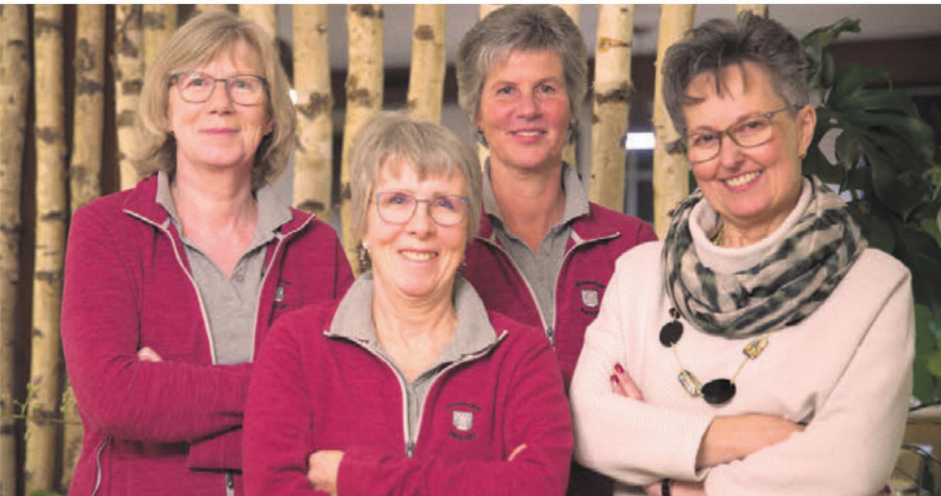 Die fleissigsten Turnerinnen, von links: Claudia Küng (38 Turnstunden), Theres Meier (37), Andrea Wicki (38), Esther Hiltbrunner (37). Bild: zg - Das Bild wird blockiert. – Möglicherweise durch einen aktiven Adblocker.