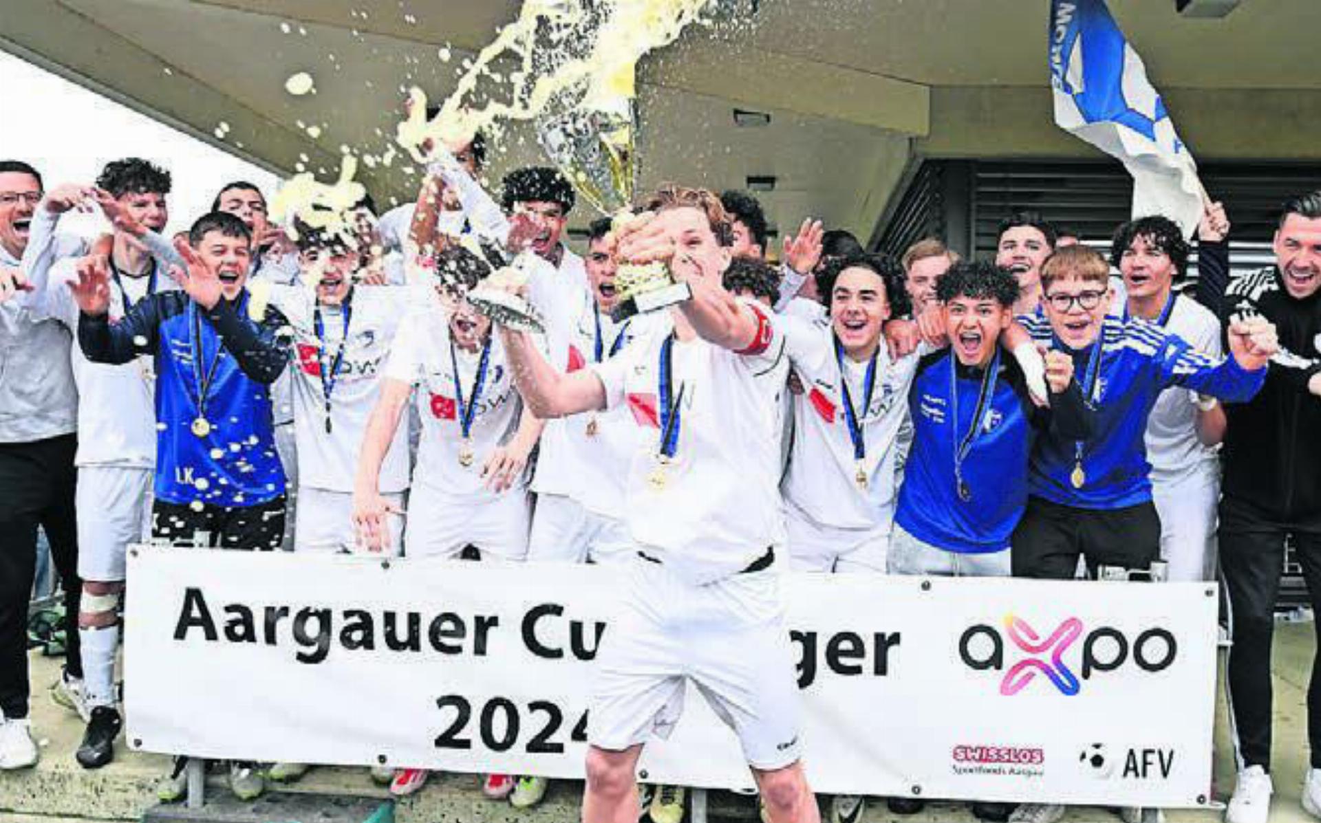 Die B-Junioren des FC Wohlen sind der einzige Aargauer Cupsieger aus dem Freiamt. Bild: awa