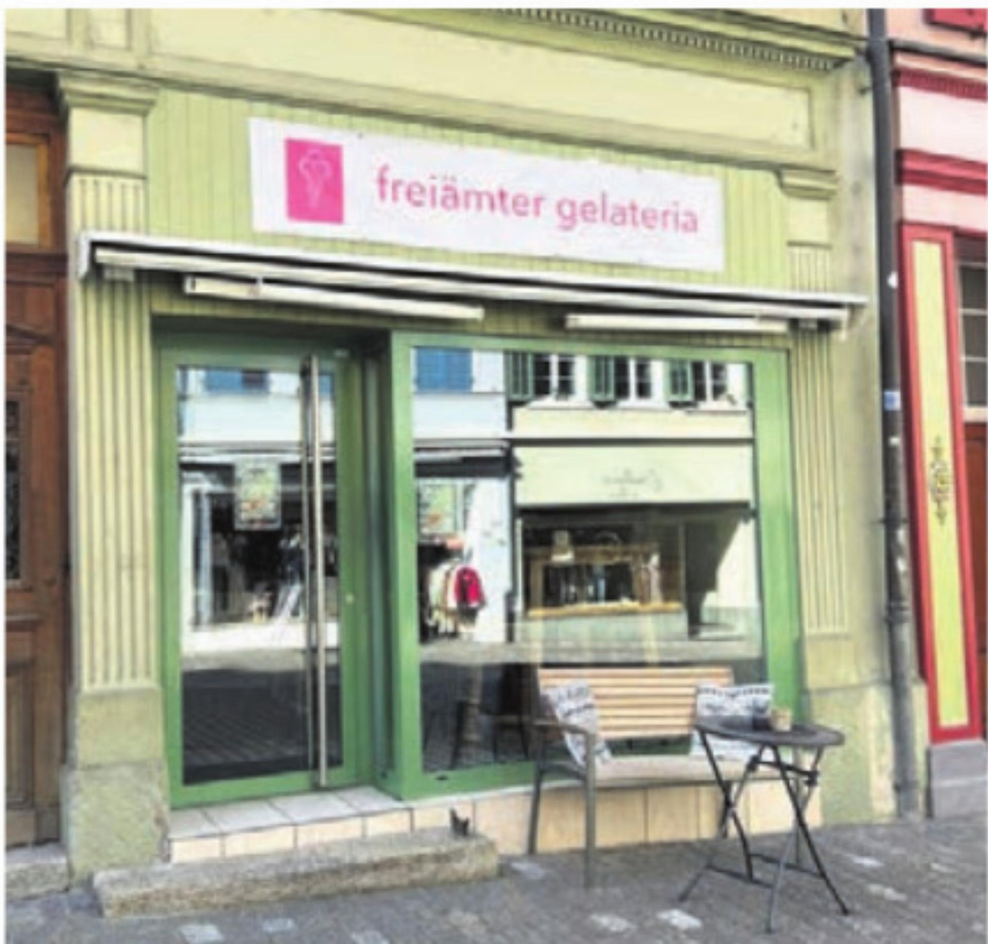 Aus dem «Wave» ist die «Freiämter Gelateria» geworden. Bild: zg - Das Bild wird blockiert. – Möglicherweise durch einen aktiven Adblocker.