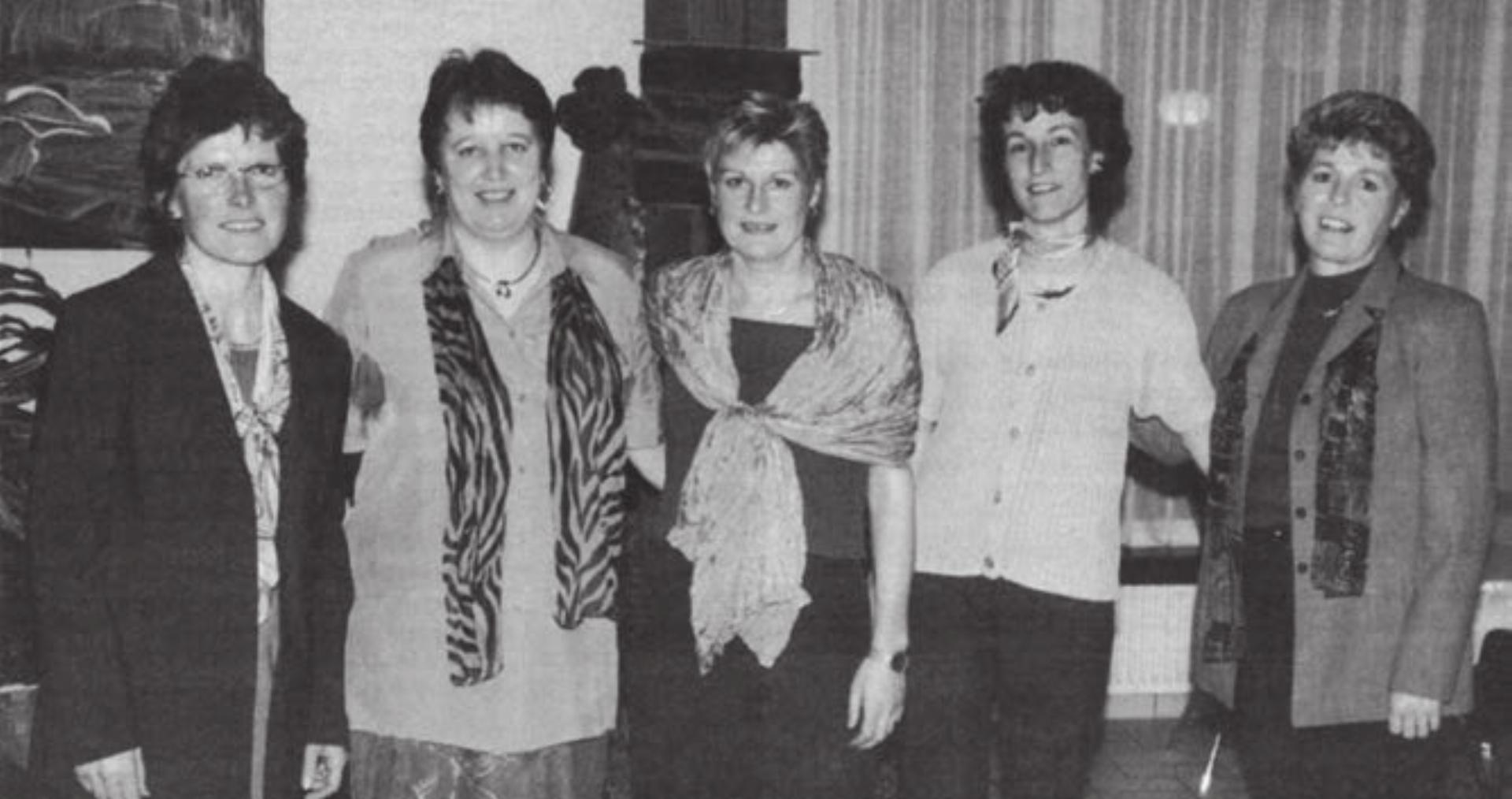 Der gegenwärtige Vorstand der Frauengemeinschaft Niederwil-Nesselnbach (von links): Doris Rohrer (Aktuarin), Therese Schmutz (Beisitzerin), Judith Hufschmid (Präsidentin), Helene Keller (Kassierin) und Carole Hufschmid (Beisitzerin). Bild: Archiv - Das Bild wird blockiert. – Möglicherweise durch einen aktiven Adblocker.