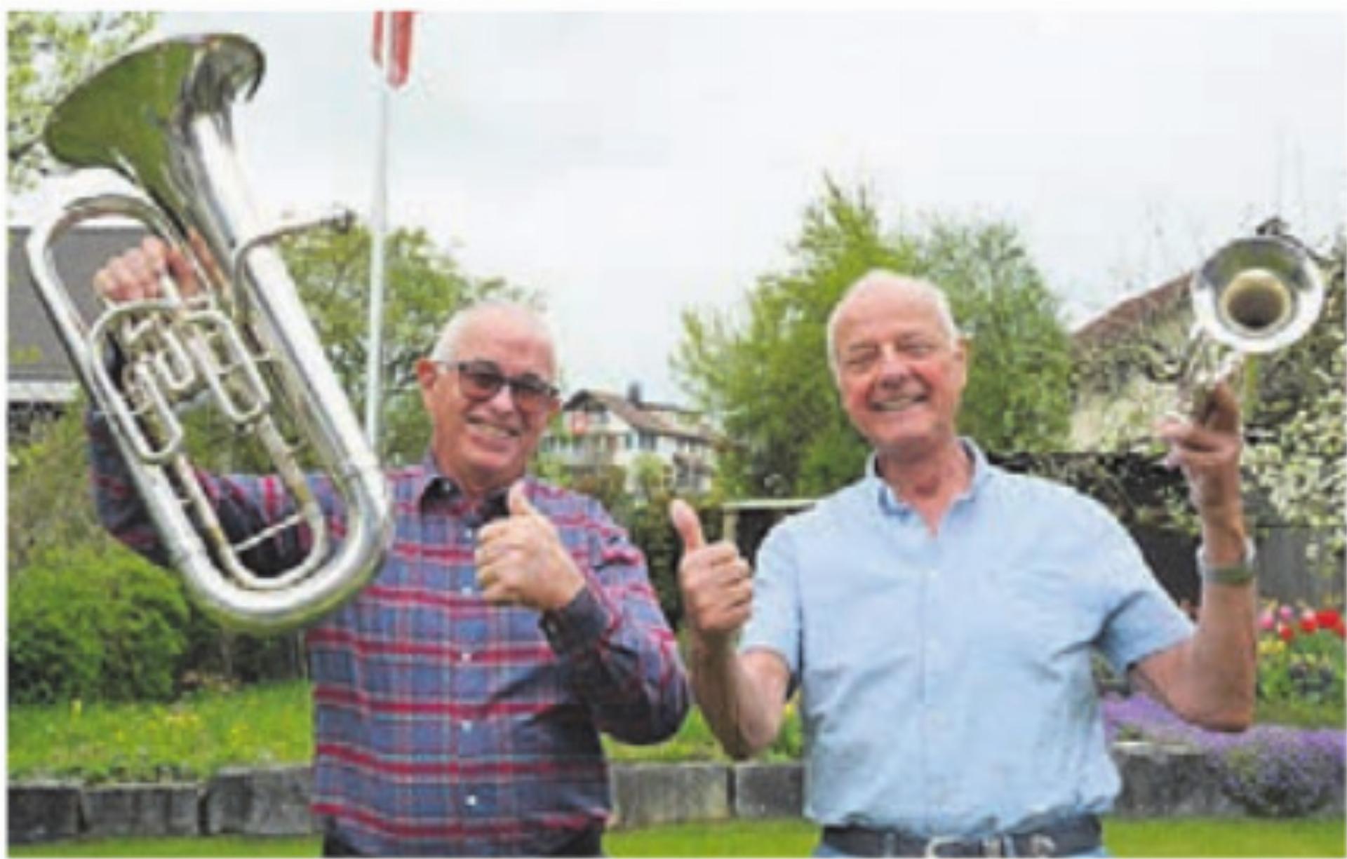 Hanspeter Hagenbuch (links) und Sepp Eichholzer. Bild: ake - Das Bild wird blockiert. – Möglicherweise durch einen aktiven Adblocker.