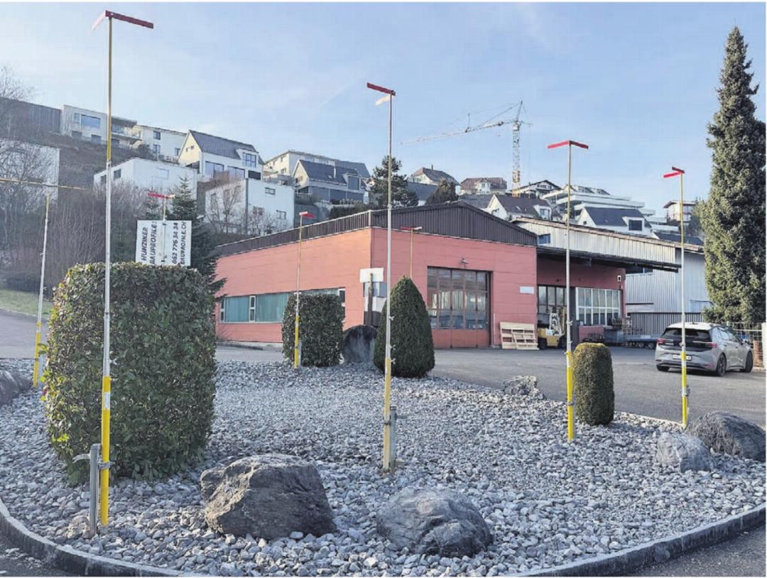 Der Standort im Spilhof ist momentan ausgesteckt. Hier im Industriequartier soll das Speichersystem zu liegen kommen. Bilder: zg / pd / Archiv Der Standort im Spilhof ist momentan ausgesteckt. Hier im Industriequartier soll das Speichersystem zu liegen kommen. Bilder: zg / pd / Archiv