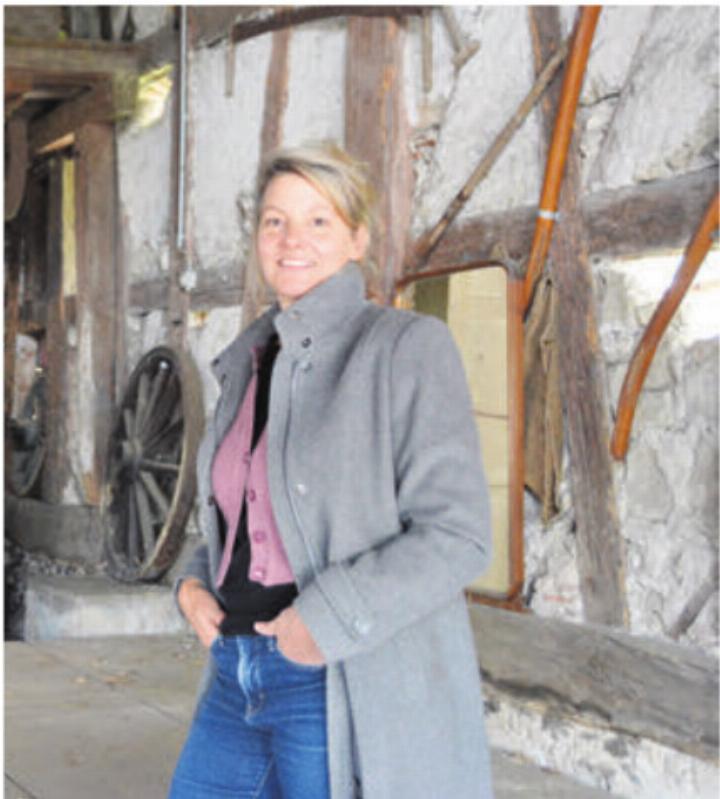 Martina Schiffer in der Trotte. Bild: ake