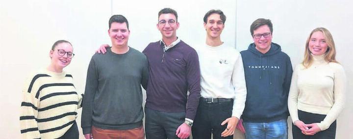 Der neue Vorstand (von links nach rechts): Lea Baur, Sascha Mordasini, Rico Köchli, Oliver Meyer, David Mühlebach, Bild: zg