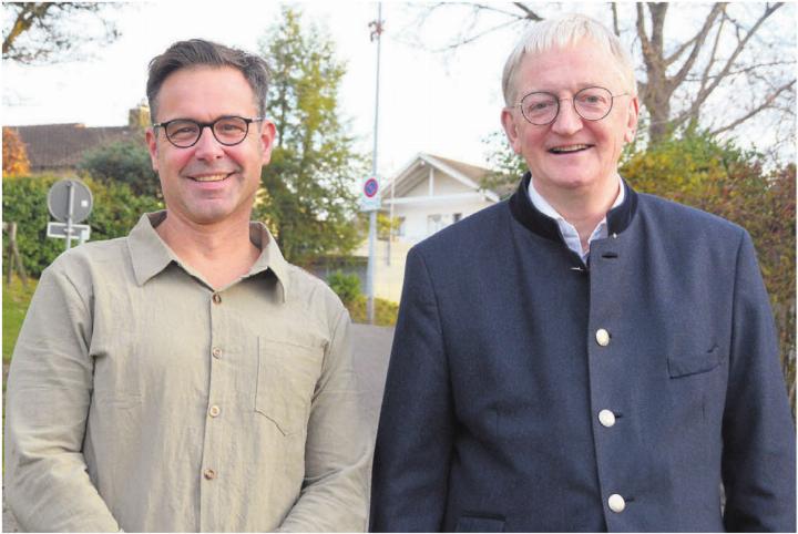 Sie sind überzeugt, dass Schule und Schulsozialarbeit bestens zusammenarbeiten: Martin Schneider (links) und Peter Hochuli. Bild: Annemarie Keusch