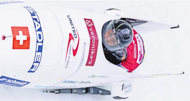 Voller Fokus auf die Monobob-Rennen am Sonntag und Montag: Melanie Hasler ist wenige Tage vor dem Wettkampf bereit. «Es kann losgehen», sagt sie. Bilder: Freshfocus/zg
