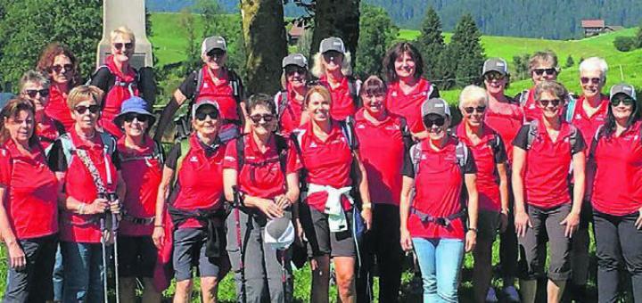 Alle lächeln: Die Bremgarter Frauenriege posiert auf dem gelungenen Ausflug.